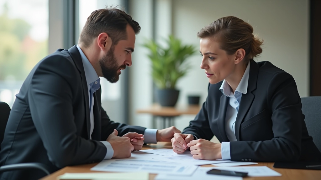 Finanzberater und Kunde in Beratungssituation mit Dokumenten und Analysen