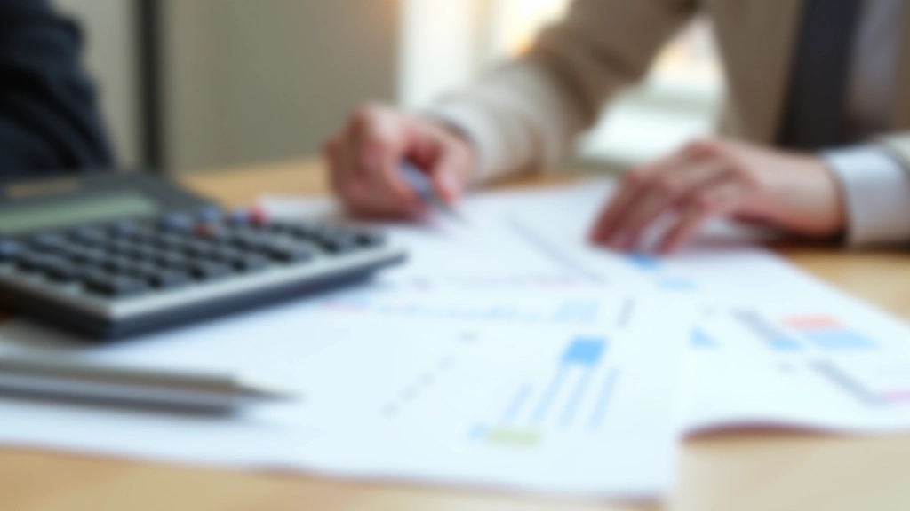 Rechenbeispiel auf einem Papierblock zeigt Kreditberechnung mit Sondertilgung neben Taschenrechner und Stift auf Schreibtisch