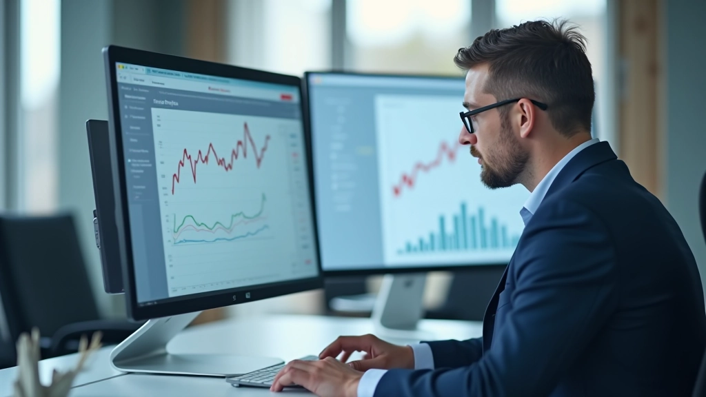 Diagramm zeigt verschiedene Zinsmodelle als Kurven und Balken nebeneinander auf Computerbildschirm